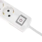 Удлинитель PREMIUM 3 гнезда, 3м, 3х1,5мм², с/з, с выключателем, белый | 13-4104 | REXANT