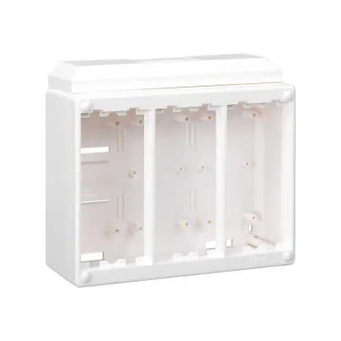 Блок настенный на 3 S-модуля Сима Классик, накладной монтаж, белый