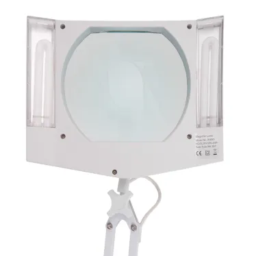 Лупа на струбцине , квадратная, 3D, с подсветкой, белая | 31-0101 | REXANT