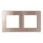 Рамка для розеток и выключателей Серия 12 12-5102-04 на 2 поста, Сатин, шампань