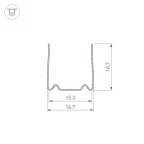 Профиль гибкий ARL-MOONLIGHT-1515-3D-2x500 ANOD (arlight, Алюминий) | 029421 | Arlight