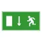 Эвакуационный знак ЭП09 Выход (левосторонний) 140x280 мм | ЭП09 140280 | TechnoLux