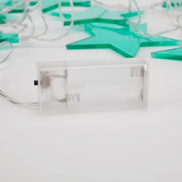 Гирлянда светодиодная Звездопад бирюзовая 10 LED, 2,25 м, прозрачныйПВХ, белый цвет свечения, 2 х АА (батарейки не в комплекте) | 304-004 | NEON-NIGHT