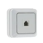 Рим Розетка телефонная Phone белая