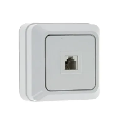 Рим Розетка телефонная Phone белая