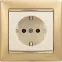VALENA Розетка с заземлением в рамку слоновая кость