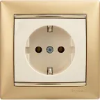 VALENA Розетка с заземлением в рамку слоновая кость