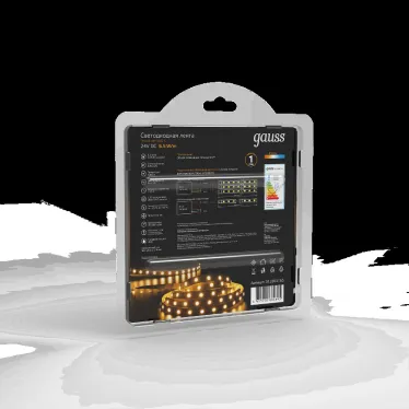 Лента светодиодная LED 2835/120-SMD 6.5 Вт/м 600 лм/м 3000К DC 24В IP20 8мм (блистер 5м) Black Gauss