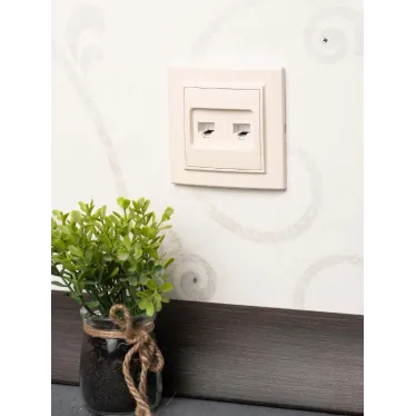 Розетка RJ-45+Phone СП бежевый Минск