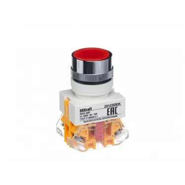 Выключатель кнопочный ВK-22 с фиксацией ABF диам. 22мм красный 220В