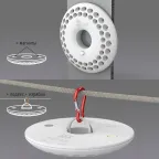 Фонарик светильник подвесной на батарейках 3хAA, подвес, карабин, магнитный в палатку, 48 LED KB-601 НЛО-48