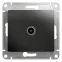 GLOSSA Розетка телевизионная TV проходная 4DB антрацит в рамку