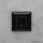 Avanti Розетка в стену, 2P+E, с защитными шторками, ''Черный квадрат''