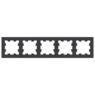 Рамка пятипостовая ATLASDESIGN универсальная карбон