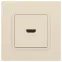 Розетка HDMI, Эра Elegance, сл.кость, 14-3114-02