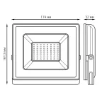 Прожектор светодиодный  Elementary 50W 4475lm 4000К 200-240V IP65 черный LED 1/10 | 613100250 | Gauss