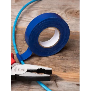 Изолента класс А (профессиональная) 0.18х19мм 20м синяя Simple
