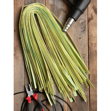 Трубка термоусаживаемая ТУТ нг 14/7 желто-зеленая в отрезках по 1м PROxima