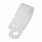 Скоба кабельная белая под винт 16мм упаковка (50 шт/уп)