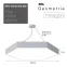 Светильник светодиодный Geometria Hexagon SPO-122-W-40K-066 66Вт 4000К 4800х800х800х80 белый подвесной