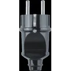 Вилка Navigator 61 360 NCA-PL02-16A-E-BL прямая с заземлением черная