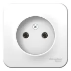 Розетка BLANCA наружная без заземления без шторок с монтажной пластиной 16А 250В белый