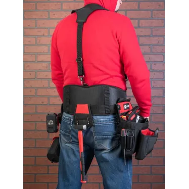 Пояс монтажника с 3 сумками и разгрузочными ремнями