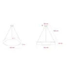 Светильник LED Geometria Hexagon SPO-121-W-40K-038 38Вт 4000K 4000Лм IP40 600х80 белый подвесной драйвер внутри