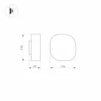 Светильник LGD-SWAMP-WALL-7W Warm3000 (GR, 93 deg, 230V) (Arlight, IP65 Металл, 3 года) | 030001 | Arlight