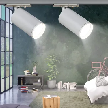 Трековый светильник однофазный TR39-GU10 WH MR16 белый лампа MR16 ( в комплект не входит)