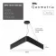 Светильник LED Geometria Delta SPO-151-B-40K-030 30Вт 4000К IP40 черный подвесной драйвер внутри