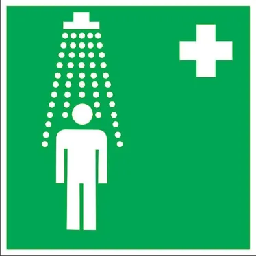 Знак медицинского и санитарного назначения EC 03 ''Пункт приема гигиенических процедур (душевые)'' 200х200 мм, пластик ГОСТ Р 12.4.026-2001