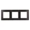 Рамка для розеток и выключателей Серия 12 12-5103-05 на 3 поста, Сатин, антрацит