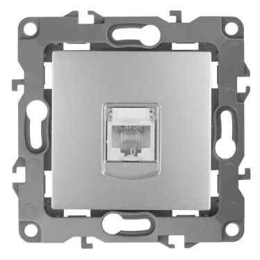Розетка информационная RJ45, Эра12, алюминий, 12-3107-03