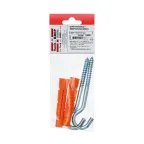 Шуруп-полукольцо 8х80 с полипропропиленовым универсальным дюбелем 12.0х71 (2шт)