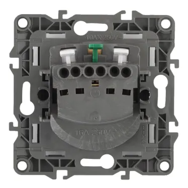 Розетка 2P+E Schuko, 16A-250В, б.л., Эра12, белый, 12-2001-01