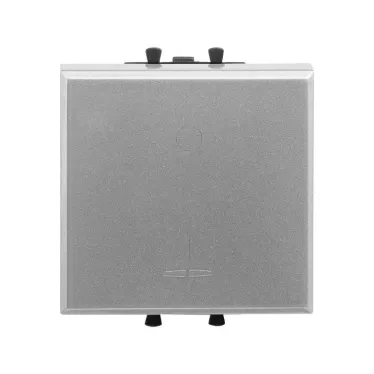 Avanti Выключатель двухполюсный одноклавишный модульный , Закаленная сталь, 2 модуля