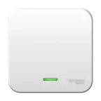 Выключатель одноклавишный наружный BLАNCА (cх.1) с подсветкой монтажной платы, 6А, 250В, белый