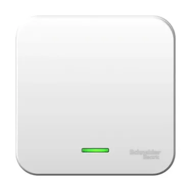 Выключатель одноклавишный наружный BLАNCА (cх.1) с подсветкой монтажной платы, 6А, 250В, белый