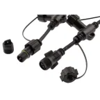 Разветвитель ERAPS-R для гирлянд IP65 20 гнезд 2 метра каучук черный