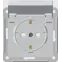 W59 Розетка с крышкой с заземлением в рамку IP44 белая