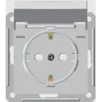 W59 Розетка с крышкой с заземлением в рамку IP44 белая