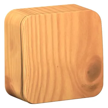 BLANCA одноклавишный переключатель наружный (cх.6) с изолирующей пластиной, 10A, 250B, ясень