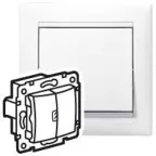 VALENA Переключатель двухклавишный на два направления в рамку белый