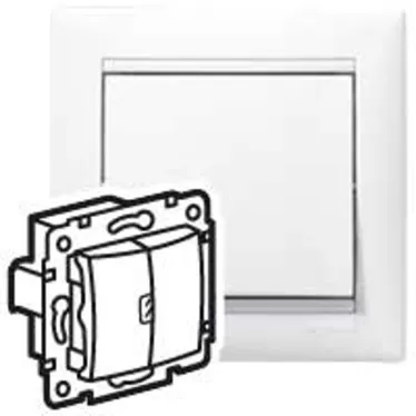 VALENA Переключатель двухклавишный на два направления в рамку белый