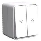 ATLASDESIGN PROFI IP54 2-клавишный ВЫКЛЮЧАТЕЛЬ ДЛЯ ЖАЛЮЗИ, 2хсх.4, БЕЛЫЙ
