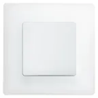 Выключатель одноклавишный, с подсветкой, безвинтовые зажимы 10АХ, белый