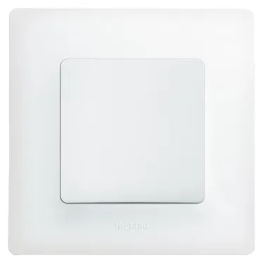 Выключатель одноклавишный, с подсветкой, безвинтовые зажимы 10АХ, белый