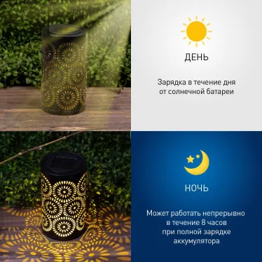 Светильник уличный ERASF22-34 на солнечных батареях Марокко садовый 19 см