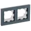 BRITE Рамка 2 поста IP44 РУ-2-БрГ-44 графит